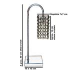 Kit 2 Abajur Clearcrillic Touch Cristal Quadrado Branco