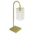 Kit 2 Abajur Clearcrillic Touch Cristal Quadrado Dourado