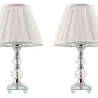 Kit 2 Abajur Cristal C/lampada Quarto/sala - 208 - 110v