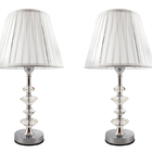 Kit 2 Abajur Cristal Toque Touch C/lampada Quarto/sala - 851