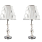 Kit 2 Abajur Cristal Toque Touch C/lampada Quarto/sala - 863