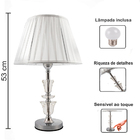 Kit 2 Abajur Cristal Toque Touch C/lampada Quarto/sala - 863