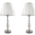 Kit 2 Abajur Cristal Toque Touch C/lampada Quarto/sala - 886