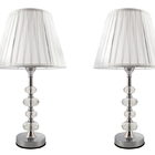 Kit 2 Abajur Cristal Toque Touch C/lampada Quarto/sala - 890