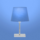 Kit 2 Abajur Eros Touch Dome Azul Com Base Quadrada.