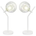 Kit 2 Abajur Luminária De Mesa Aro Jabuticaba Harmony Branco