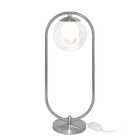 Kit 2 Abajur Luminaria De Mesa De Luxo Aro Harmony Prata