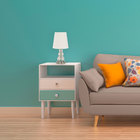 Kit 2 Abajures Transparente Vidro e Tecido Michel Inspire