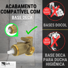 Kit 2 Acabamento P/ Registro Monocomando Padrão Deca Preto Fo