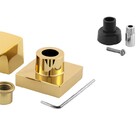 Kit 2 Acabamento Para Banheiro Alavanca Quadrado Dourado Bril