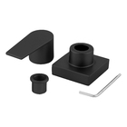 Kit 2 Acabamento Para Banheiro Alavanca Quadrado Preto Chuvei