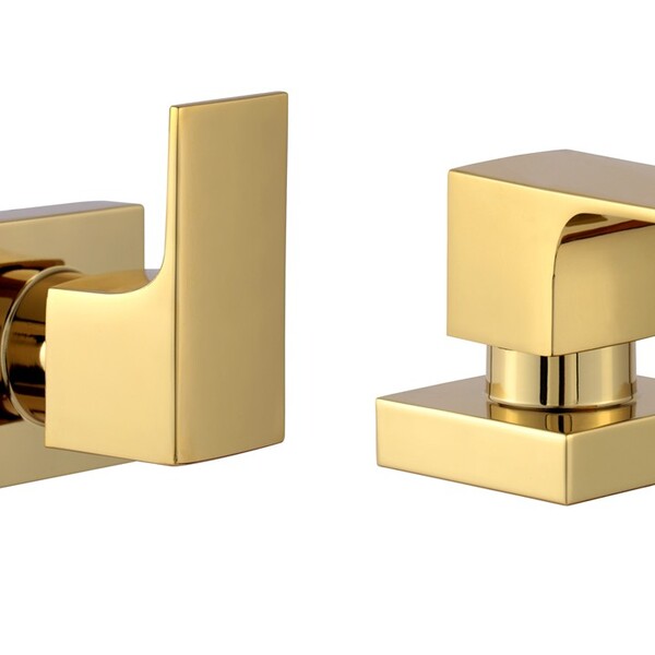 Kit 2 Acabamento Para Chuveiro Quadrado Alavanca Dourado Bril