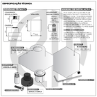 Kit 2 Acabamento Para Registro Quadrado Dourado Brilhante Chu