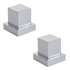 Kit 2 Acabamento Quadrado Registro Multiuso Volante Metal Pad