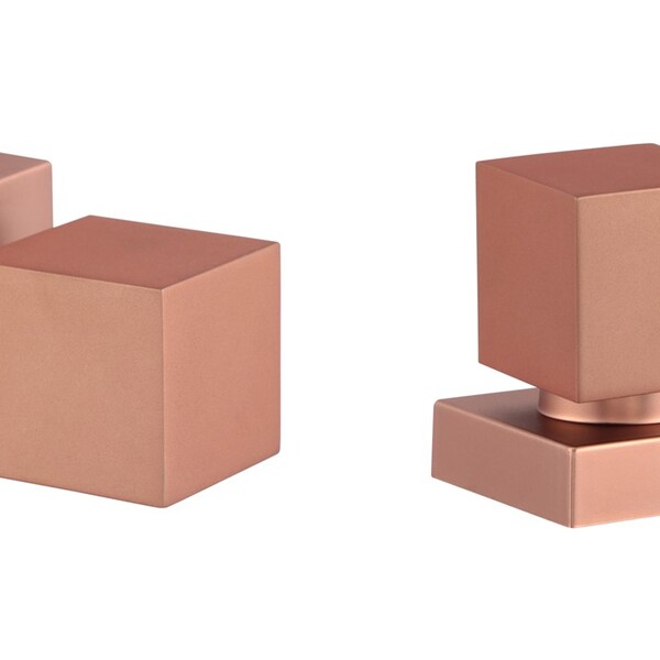 Kit 2 Acabamento Quadrado Registro Rose Fosco De Chuveiro Ban