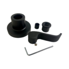 Kit 2 Acabamento Registro Alavanca Preto Fosco Banheiro Padrã