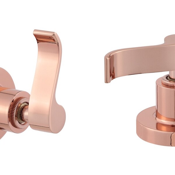 Kit 2 Acabamento Registro Alavanca Rose Gold Banheiro Padrão