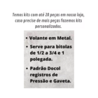 Kit 2 Acabamento Registro Docol C42 Metal Gaveta Pressão