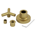 Kit 2 Acabamento Registro Dourado Fosco Banheiro Padrão Deca