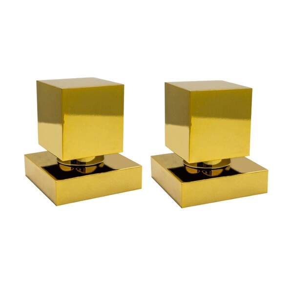 Kit 2 Acabamento Registro Quadrado Padrão Deca 16 Estrias Dou