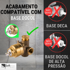 Kit 2 Acabamentos P/registro Monocomando Padrão Docol Preto