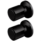 Kit 2 Acabamentos Para Registro C40 Abs Preto Padrão Deca