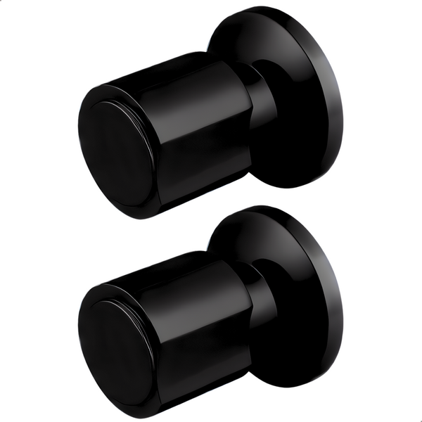 Kit 2 Acabamentos Para Registro C40 Abs Preto Padrão Deca