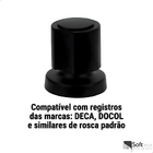 Kit 2 Acabamentos Para Registro C40 Abs Preto Padrão Deca