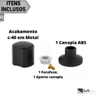 Kit 2 Acabamentos Para Registro C40 Abs Preto Padrão Deca