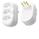 Kit 2 Adaptador 3s Reto 2p+t Branco 1-10a E 1-20a Flp642