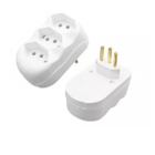 Kit 2 Adaptador 3s Reto 2p+t Branco 1-10a E 1-20a Flp642