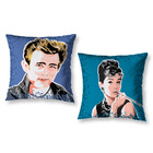 Kit 2 Almofadas Cheias 40cm Cinema Quarto Sala Estampadas