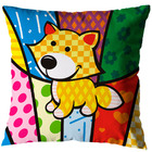 Kit 2 Almofadas Cheias Coloridas Pop Art 40cm Quarto Cama