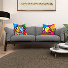 Kit 2 Almofadas Cheias Coloridas Sala Quarto Pop Art 40cm