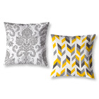 Kit 2 Almofadas Cheias Estampada Arabescos 40cm Sala Quarto