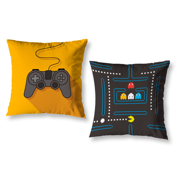 Kit 2 Almofadas Cheias Infantil Menino Estampada Game 40cm
