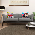 Kit 2 Almofadas Cheias Pop Gibi 40cm Sala Quarto Com Zíper