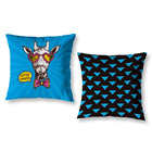 Kit 2 Almofadas Cheias Quarto Infantil 40cm Estampada Zíper