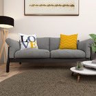 Kit 2 Almofadas Cheias Sala Quarto Love Amarelo 40cm Zíper