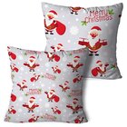 Kit 2 Almofadas De Natal Merry Christmas Neutra