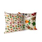 Kit 2 Almofadas Decorativa Elementos Natalinos Bege