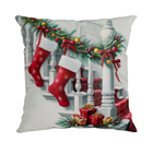 Kit 2 Almofadas Decorativa Natal Meais Xadrez Verde 43cmx43cm