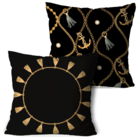Kit 2 Almofadas Decorativas Cordas Preto