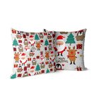 Kit 2 Almofadas Decorativas Elementos Natalinos Bege