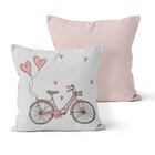 Kit 2 Almofadas Decorativas Own Bicicleta Rosa - 45x45 Cm