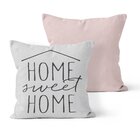 Kit 2 Almofadas Decorativas Own Home Sweet Home E Rosa - 45x4