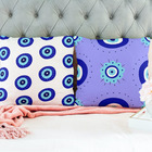 Kit 2 Almofadas Decorativas Para Sofá 40x40 Olho Grego Branco