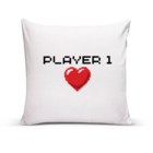 Kit 2 Almofadas Decorativas Para Sofá 40x40 Player 1 E 2 Bran