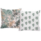 Kit 2 Almofadas Decorativas Para Sofá 40x40 Verde Plantas Bra