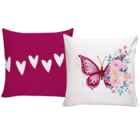 Kit 2 Almofadas Decorativas Para Sofá Cheias 40x40 Borboleta